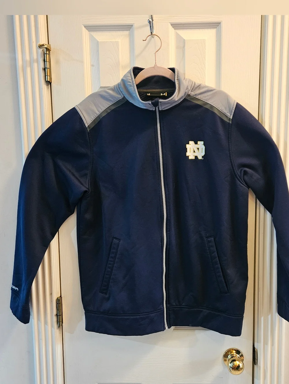 Notre Dame Under Armour Men's Full Zip Jacket (Sz Lg Loose)